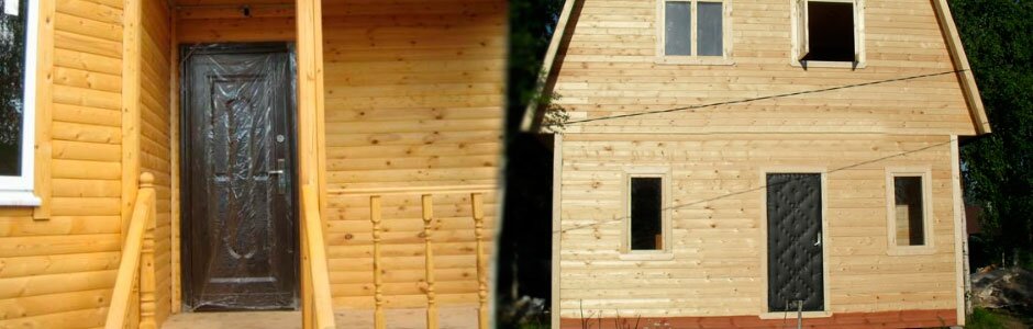 Входные двери в деревянный дом 
